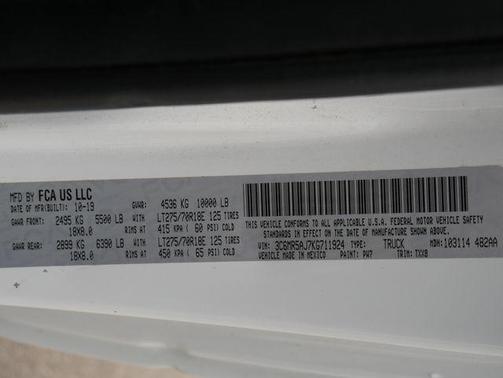 2019 RAM 2500 Tradesman Regular Cab 4x4 8' Box