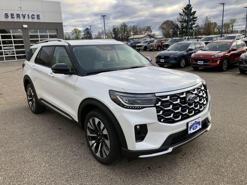 White 2026 Ford Explorer Platinum