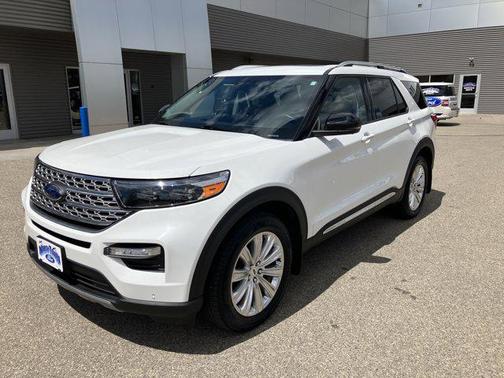 Star White Metallic Tri-Coat 2023 Ford Explorer Limited