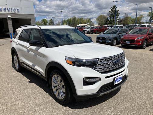 Star White Metallic Tri-Coat 2023 Ford Explorer Limited