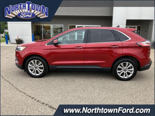 Red 2024 Ford Edge Titanium