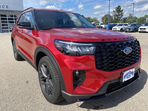 Rapid Red Metallic Tinted Clearcoat 2026 Ford Explorer ST-Line