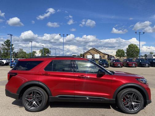 Rapid Red Metallic Tinted Clearcoat 2026 Ford Explorer ST-Line