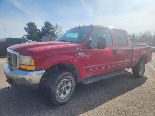 Red Clearcoat 1999 Ford F-250 Lariat Crew Cab