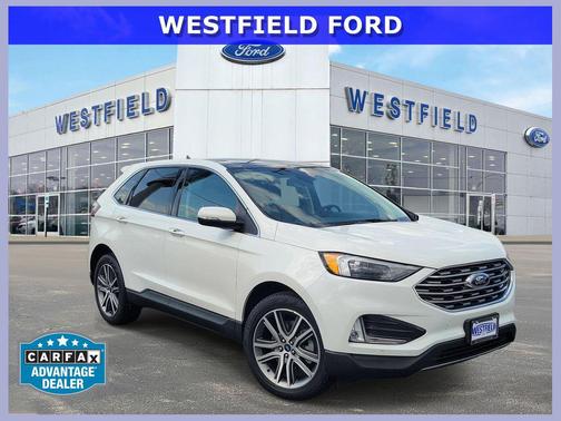 Star White Metallic Tri-Coat 2022 Ford Edge Titanium