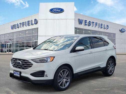 Star White Metallic Tri-Coat 2022 Ford Edge Titanium
