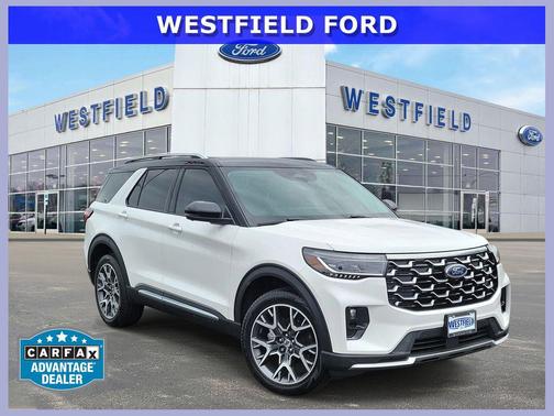 STAR WHITE MET TRI-COAT 2025 Ford Explorer PLATINUM