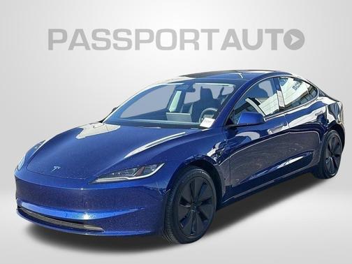 Blue 2025 Tesla Model 3 Long Range