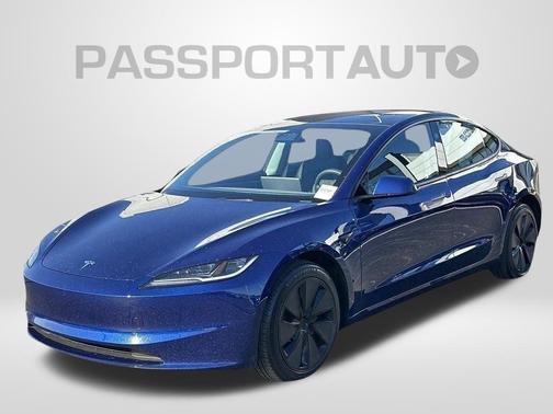 Blue 2025 Tesla Model 3 Long Range