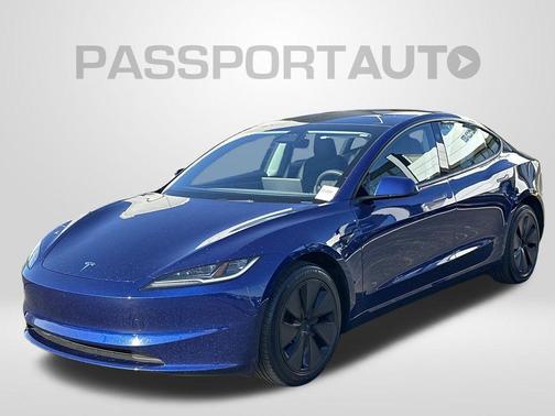 Blue 2025 Tesla Model 3 Long Range
