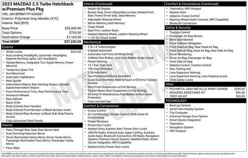 Polymetal Gray Metallic 2023 Mazda Mazda3 Premium Plus