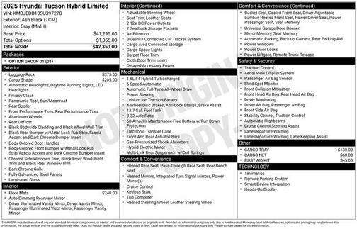 2025 Hyundai TUCSON Hybrid Limited
