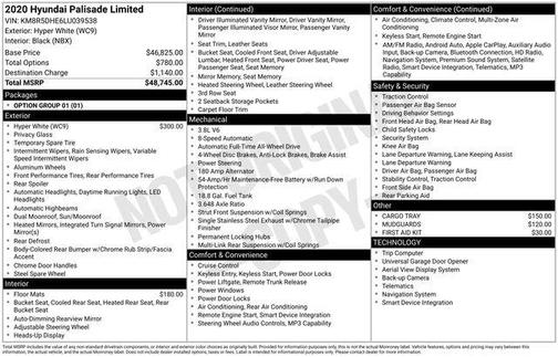 2020 Hyundai PALISADE Limited