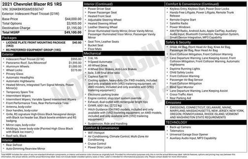 2021 Chevrolet Blazer RS