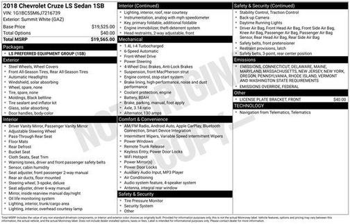 2018 Chevrolet Cruze LS