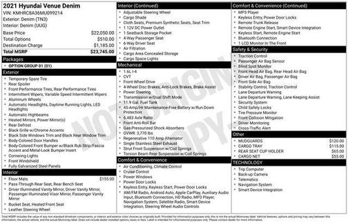 2021 Hyundai VENUE Denim