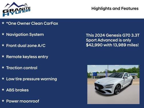 2024 Genesis G70 3.3T Sport Advanced