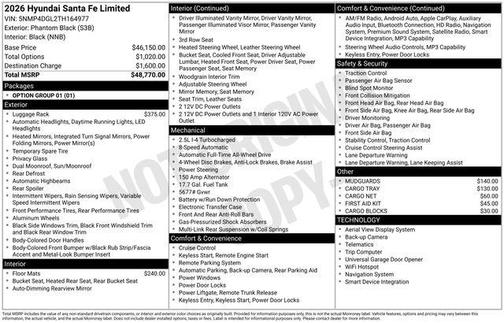 2026 Hyundai SANTA FE Limited