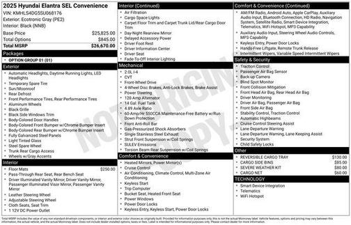 2025 Hyundai ELANTRA SEL Convenience