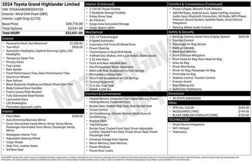 2024 Toyota Grand Highlander LIMITED