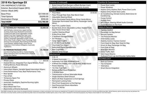2018 Kia Sportage EX