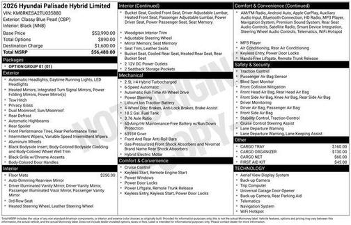 2026 Hyundai Palisade Hybrid Limited