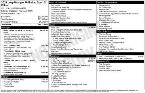 2021 Jeep Wrangler Unlimited Sport