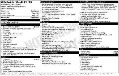 2026 Hyundai PALISADE XRT Pro