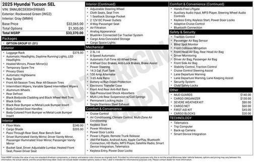 2025 Hyundai TUCSON SEL