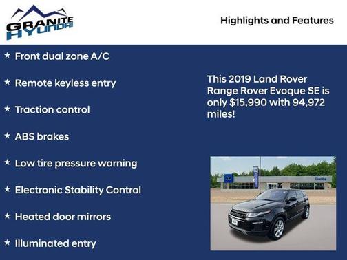 2019 Land Rover Range Rover Evoque SE Premium