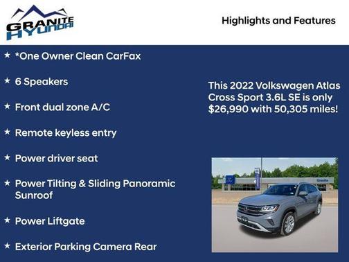 2022 Volkswagen Atlas Cross Sport 3.6L V6 SE w/Technology