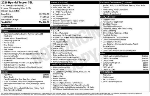 2026 Hyundai TUCSON SEL