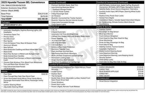 2025 Hyundai TUCSON SEL Convenience