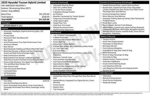 2025 Hyundai TUCSON Hybrid Limited