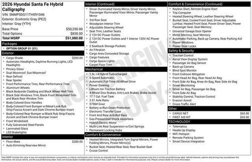 2026 Hyundai SANTA FE HEV Calligraphy