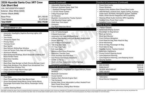 2026 Hyundai SANTA CRUZ XRT
