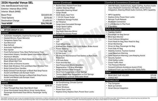 2026 Hyundai VENUE SEL