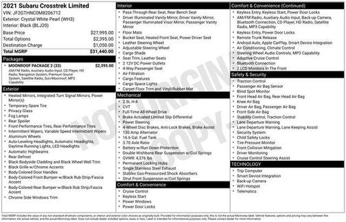 2021 Subaru Crosstrek Limited
