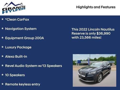 2022 Lincoln Nautilus Reserve