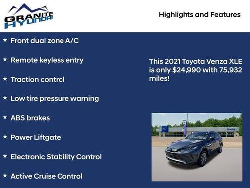 2021 Toyota Venza XLE