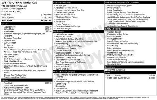 2023 Toyota Highlander XLE