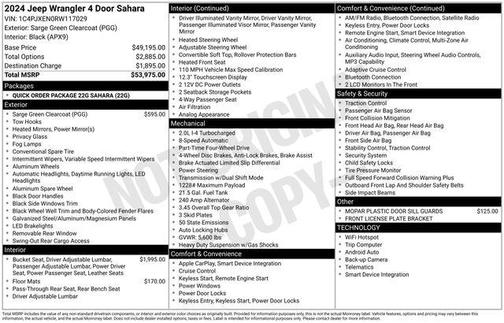 2024 Jeep Wrangler Sahara