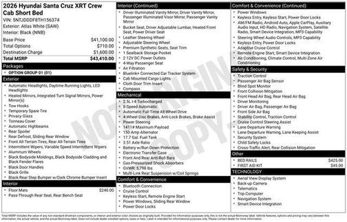 2026 Hyundai SANTA CRUZ XRT