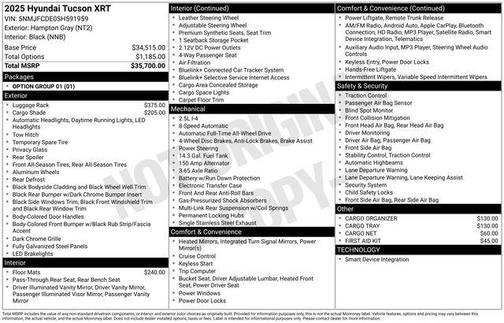 2025 Hyundai TUCSON XRT