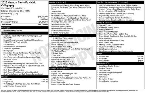2025 Hyundai SANTA FE HEV Calligraphy