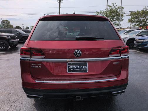 Aurora Red Metallic 2021 Volkswagen Atlas 3.6L SEL Premium