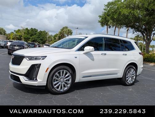 Crystal White Tricoat 2023 Cadillac XT6 AWD Premium Luxury