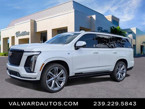 Crystal White Tricoat 2025 Cadillac Escalade 4WD Sport Platinum