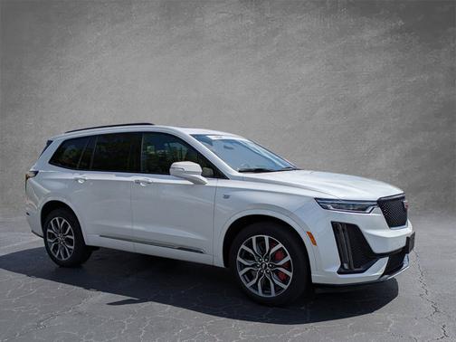 Crystal White Tricoat 2024 Cadillac XT6 AWD Sport