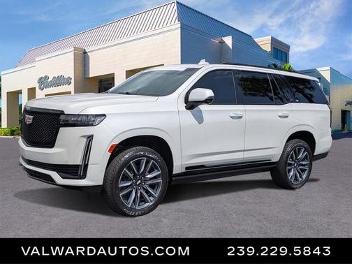 Crystal White Tricoat 2023 Cadillac Escalade 4WD Sport
